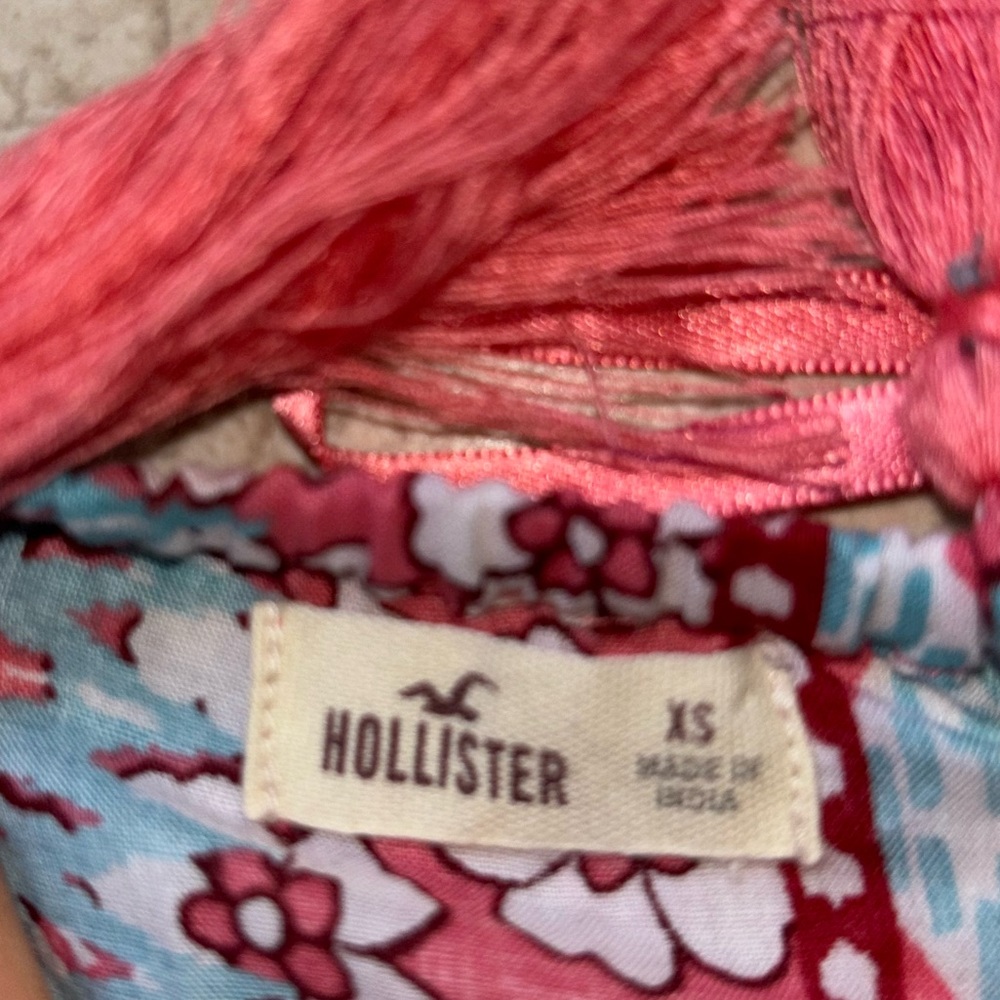Boho Halter Top with Pink and Blue Patterns - Picture 3 of 3